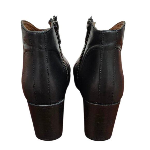 Frye - Nora Zip Short Ankle Leather Boots Black Women's Size US 8.5M - Picture 10 of 16